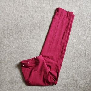 Calvin Klein Highline Dress Pants Womens SIze 4 Burgundy Red Skinny Leg Stretch